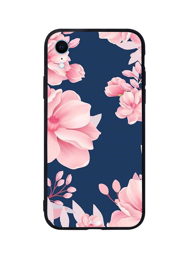 CIELITO Skin Case Cover -for Apple iPhone XR Light Pink Flowers With Blue Background Light Pink Flowers With Blue Background 