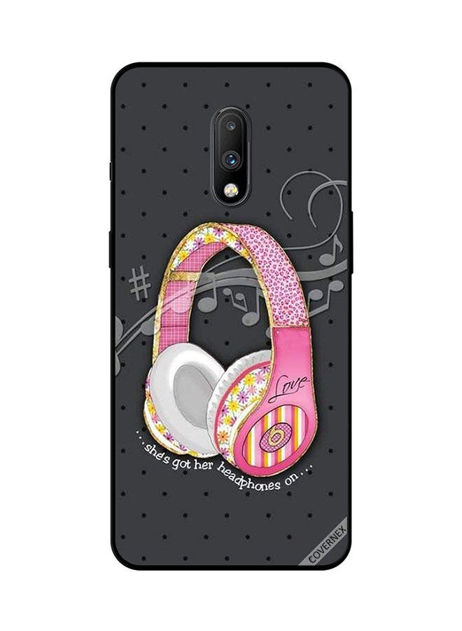 Protective Case Cover For OnePlus 7 She Got Her Headphones On