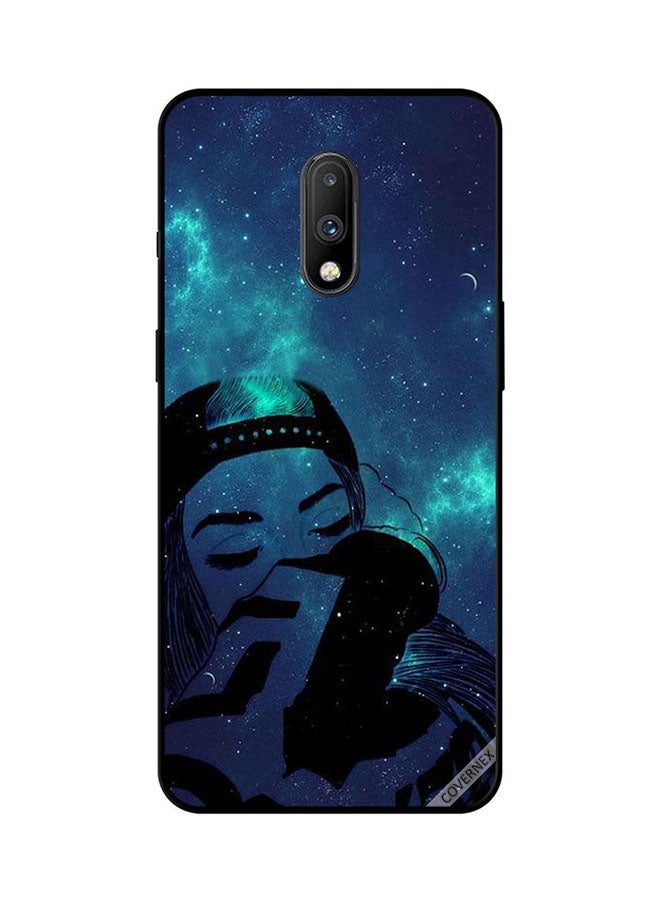 Protective Case Cover For OnePlus 7 Sad Girl Night Sky
