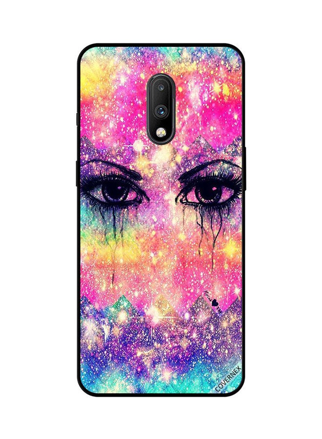 غطاء حماية واقي لهاتف ون بلس 7 بطبعة ملونة بي جي لصورة عيون ودموع