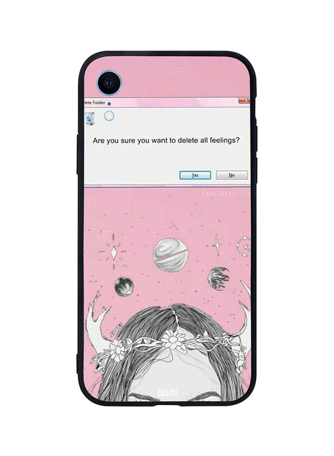 CIELITO Skin Case Cover -for Apple iPhone XR Girl Caution Delete Feelings Girl Caution Delete Feelings