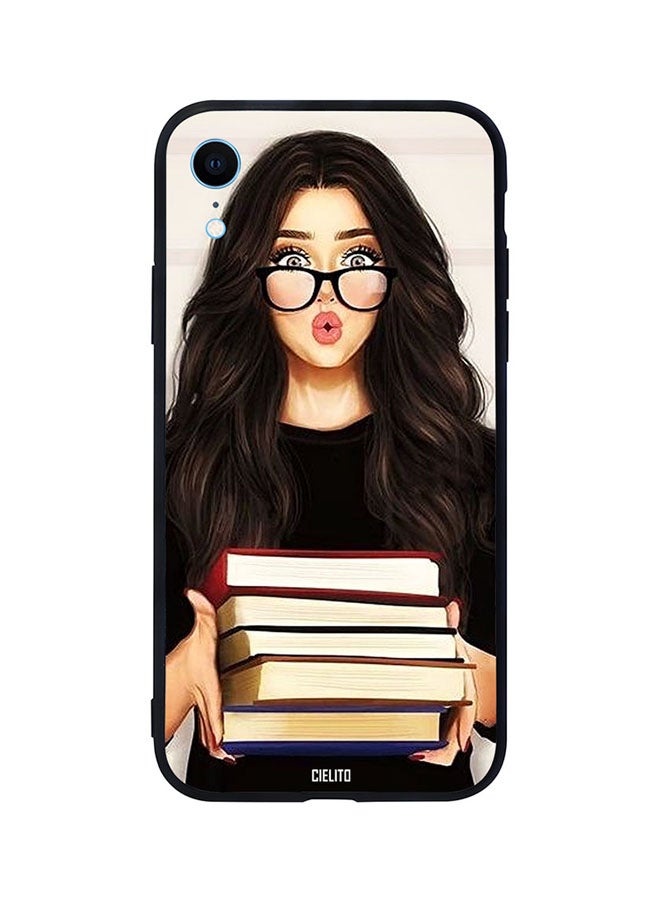 CIELITO Skin Case Cover -for Apple iPhone XR Girl With Books Shocked Girl With Books Shocked