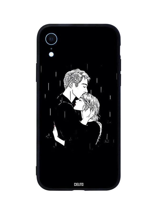 CIELITO Skin Case Cover -for Apple iPhone XR Couple Standing In Rain Kissing -forehead Couple Standing In Rain Kissing Forehead 