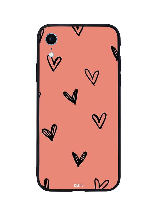 CIELITO Skin Case Cover -for Apple iPhone XR Flying Hearts Sketch Design Flying Hearts Sketch Design