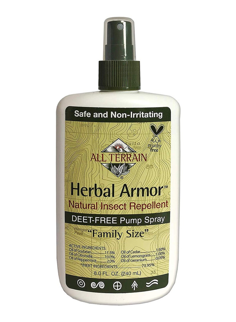 All Terrain Herbal Armor Natural Insect Repellent Spray White/Green/Beige 240ml 