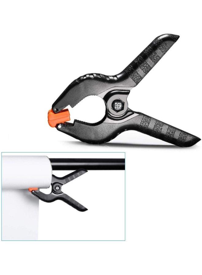 6-Piece Spring Clamp Clip Set Black/Orange  - Image 5