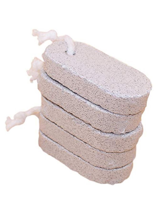 6-Piece Natural Volcanic Pumice Stone Set Grey/White - Image 2