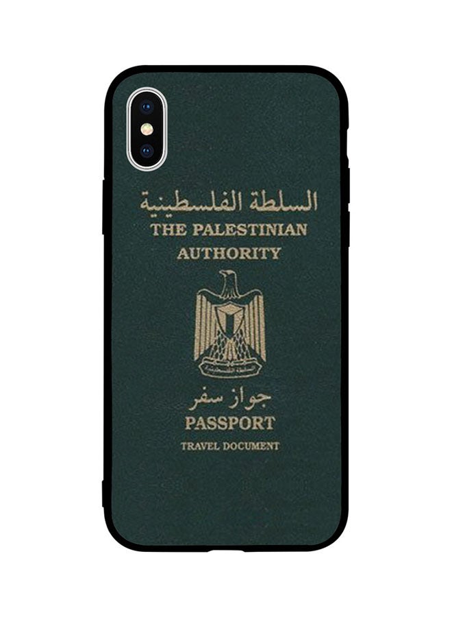 غطاء حماية واقي لهاتف أبل آيفون X نمط باسبورت فلسطين Dpp00046