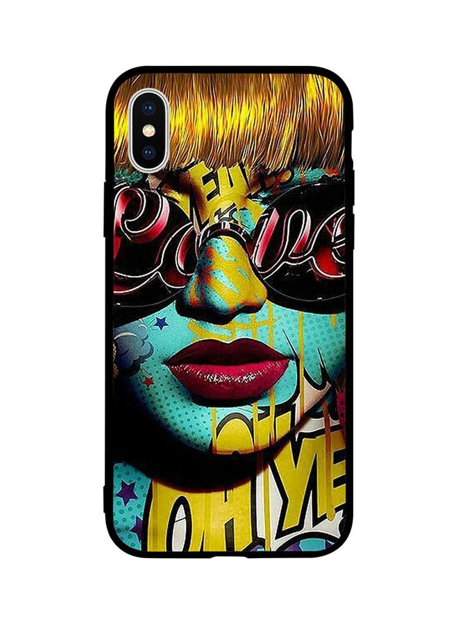 Protective Case Cover For Apple iPhone X Golden Love Girl
