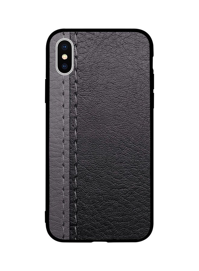 Protective Case Cover For Apple iPhone X Light & Dark Leather
