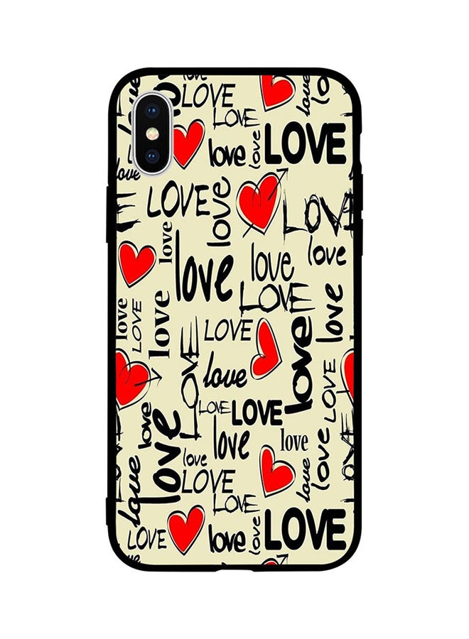 Protective Case Cover For Apple iPhone X Love Red Tag