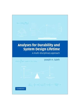 Analyses For Durability And System Design Lifetime: A Multi-Disciplinary Approach Paperback English by Joseph Homer Saleh - 4-Oct-2012 - v1583821393/N35522001A_1