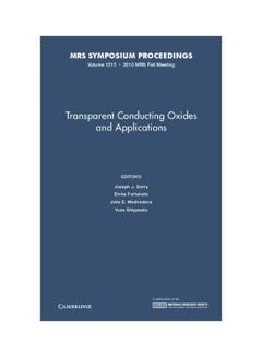 Transparent Conducting Oxides And Applications Volume 1315 Hardcover English - 40875.0 - v1583821418/N35524425A_1