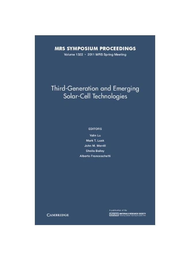 Third-Generation And Emerging Solar-Cell Technologies Hardcover English - 31 Dec 2011 