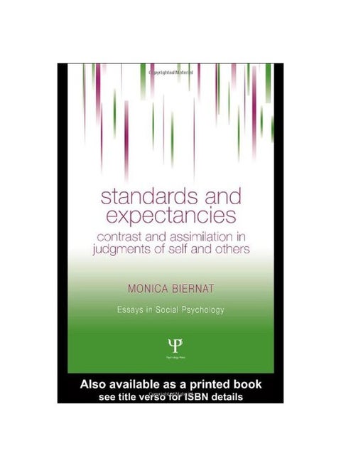Standards And Expectations: Contrast And Assimilation In Judgments Of Self And Others Hardcover English by Monica Biernat - 13-Oct-2005