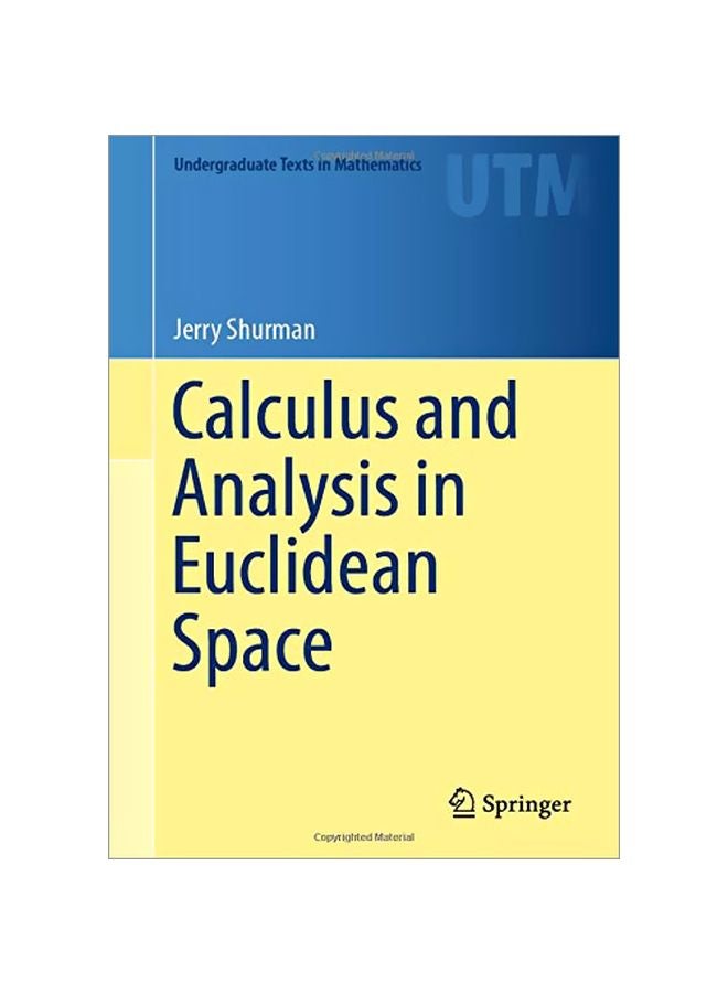 null - Calculus And Analysis In Euclidean Space Hardcover English by Jerry Shurman - 1 Jan 2017 - Image 1