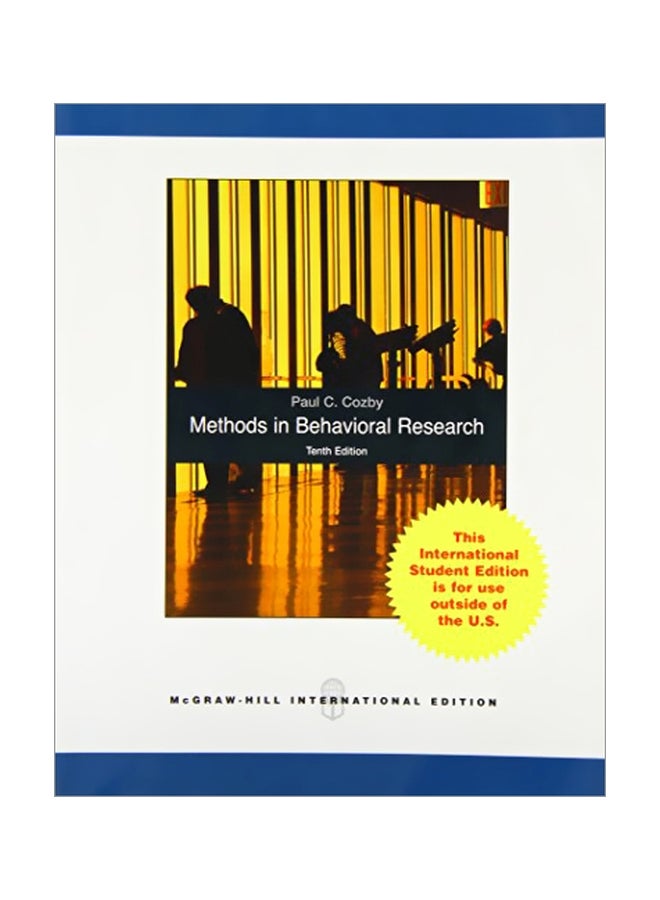 Methods In Behavioral Research Paperback English by Paul C. Cozby