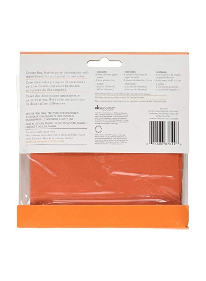 Martha Stewart Crafts - 8-Piece Tissue Paper Pom-Poms 48-20449 5inch - Image 1