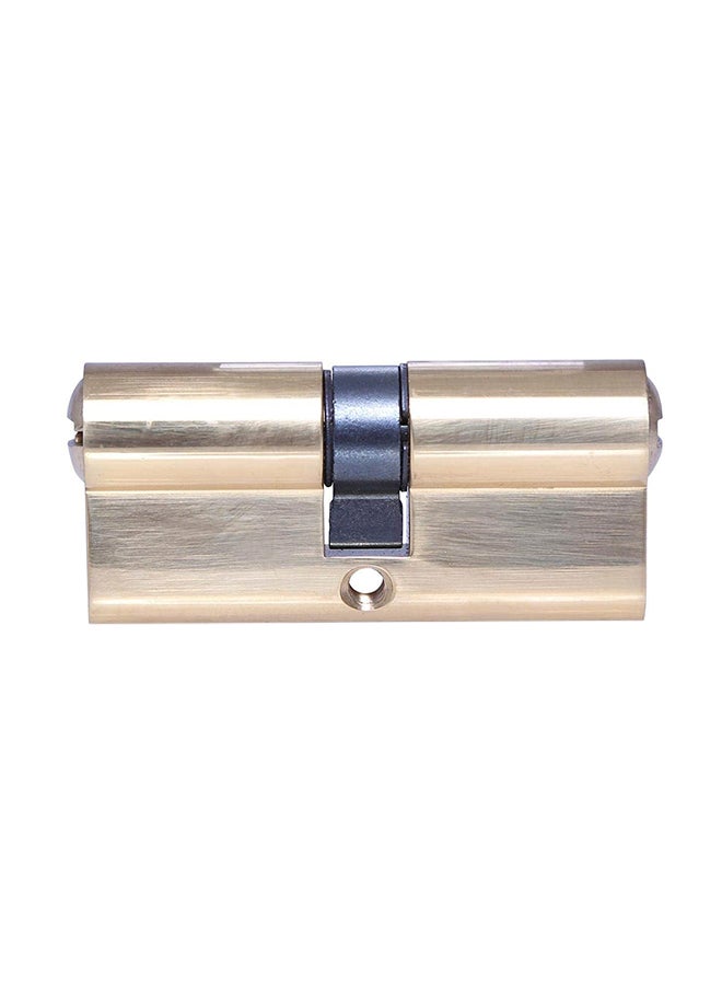 Cylinder Door Lock With Key Gold - Image 1