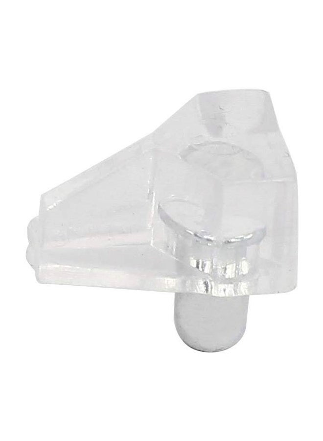 20-Piece Shelf Support Pin Bracket Holder Clear/Silver 5mm  - Image 1