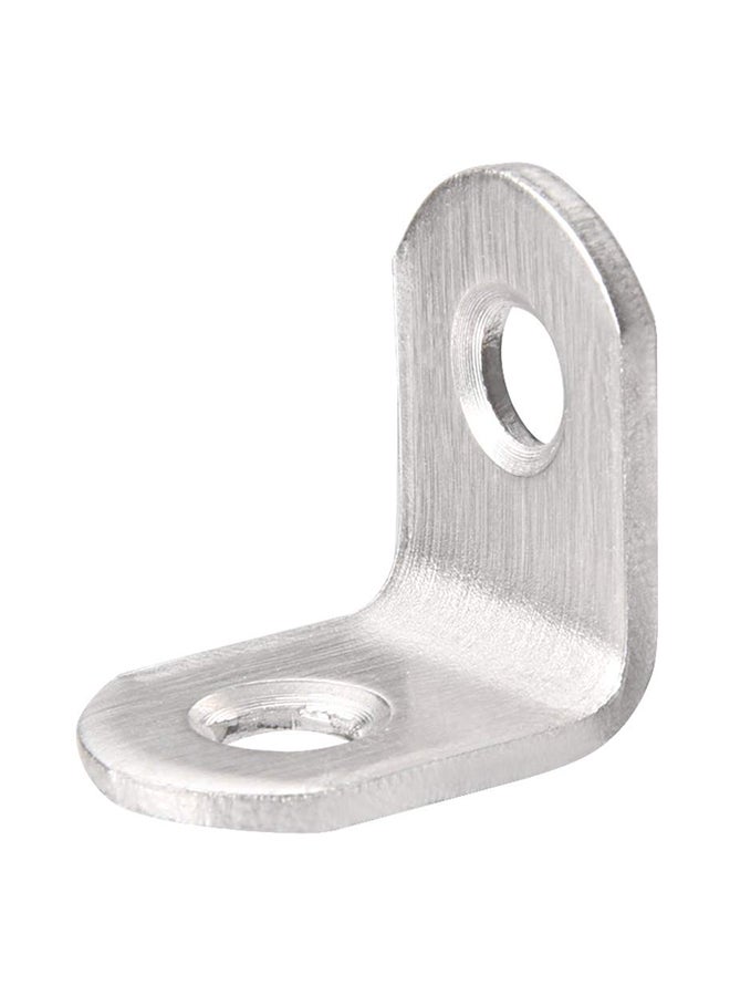 50-Piece L-Shaped Angle Bracket Silver - Image 1