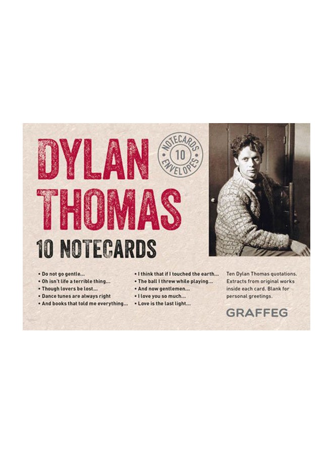 Dylan Thomas 10 Notecards paperback english 