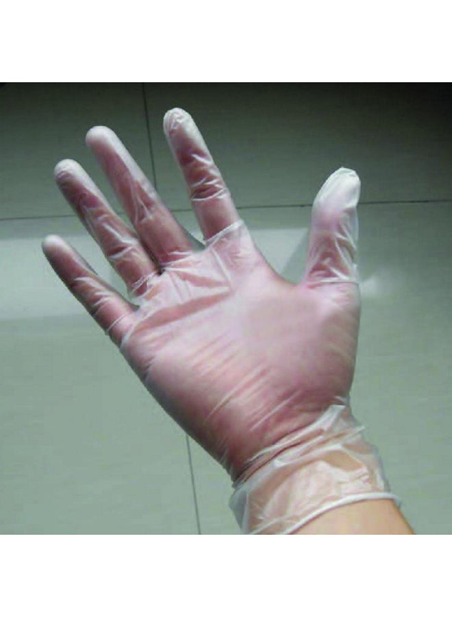 Palm 100-Piece Disposable Vinyl Powder Free Gloves Clear Medium - Image 3