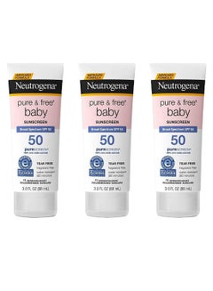 Neutrogena Pack Of 3 Pure And Free Baby Sunscreen 3 x 88ml 
