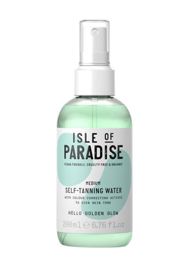 ISLE OF PARADISE Golden Glow Medium Self-Tanning Water Green 200ml 