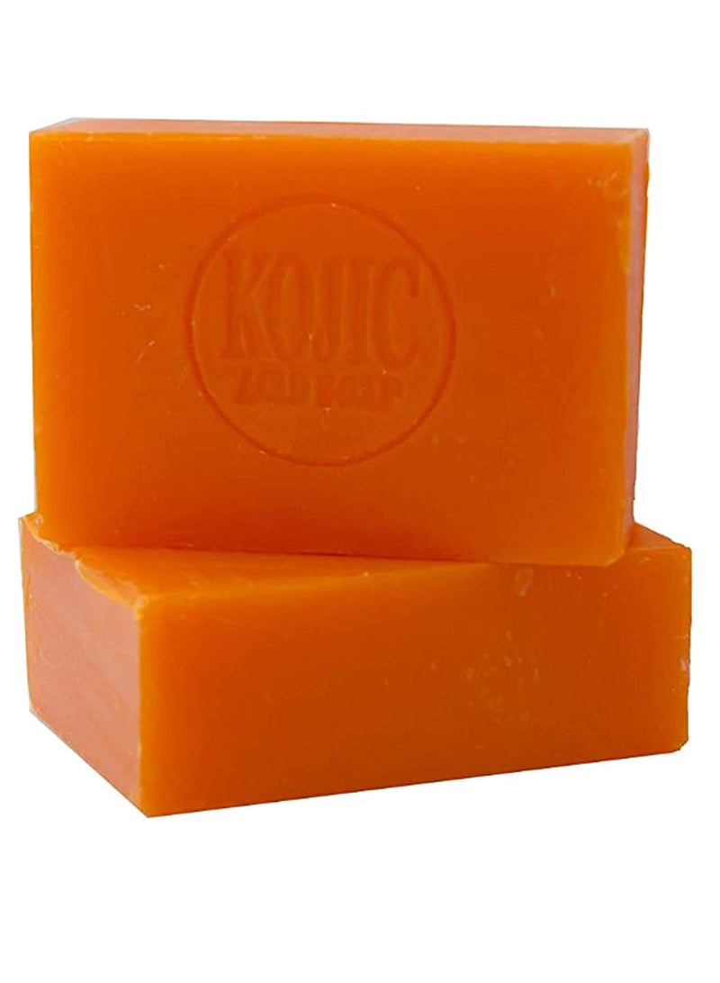 كوجي سان مجموعة صابون البشرة بحمض التفتيح مكونة من قطعتين برتقالي 2 x 135جرام