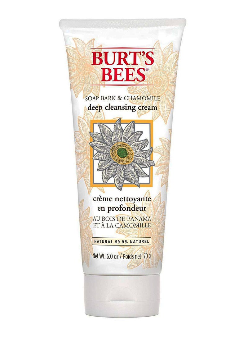 بيرتس بيز كريم التنظيف العميق للبشرة، بخلاصة لحاء الصابون والبابونج
