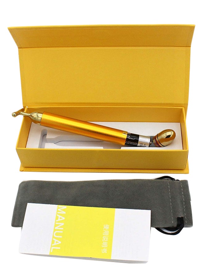 Golden Pulse Facial Massager With Battery Gold/Black