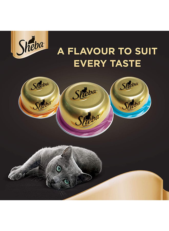 Sheba - Dome Fine Cuts with Poultry Wet Cat Food Can 80g Pack of 24 - Image 1
