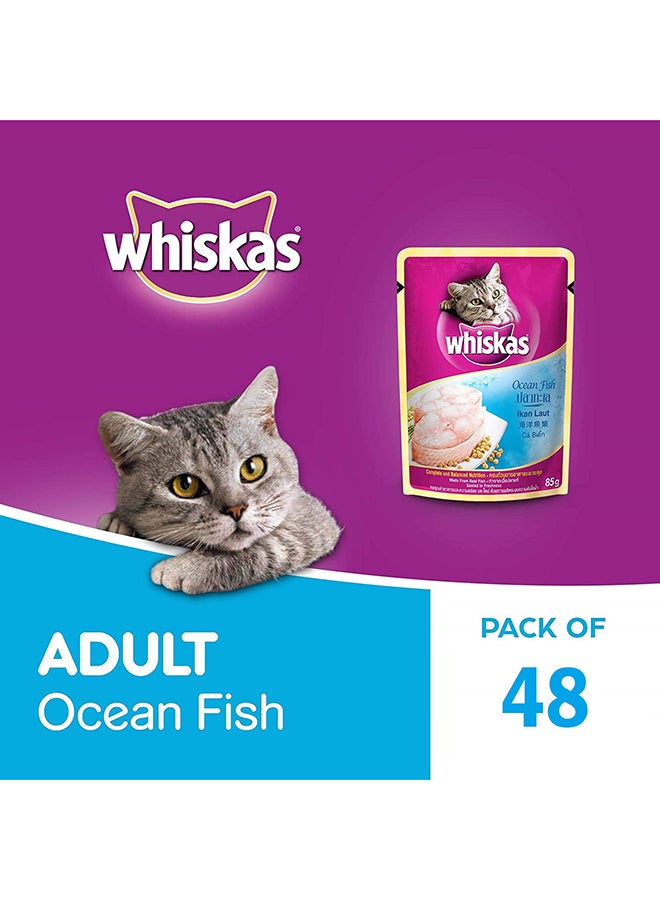 Whiskas In Jelly With Ocean Fish Wet Cat Food Pouch 85g Pack of 48  - Image 2