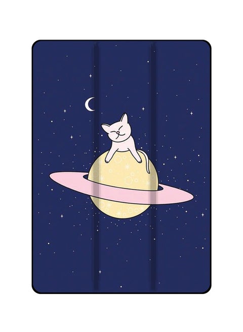 Protective Case Cover For Samsung Galaxy Tab S5e Cat Sleeping On Planet