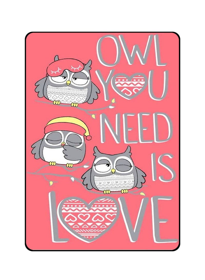 غطاء حماية واقي لجهاز أبل آي باد إير من الجيل الثالث نمط مطبوع عليه عبارة "Owl You Need Is Love"