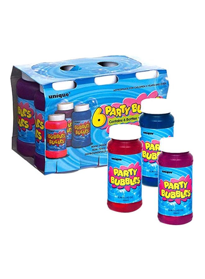Unique Industries Pack Of 6 Party Bubbles BB102656 100ml - Image 1