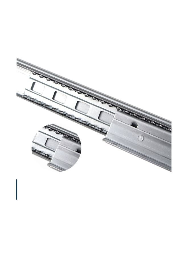 2-Piece Stainless Steel Drawer Slides Silver 30x2.50x4.50centimeter  - Image 2
