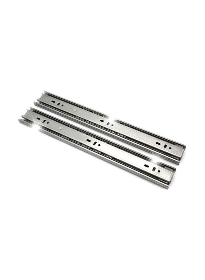 2-Piece Stainless Steel Drawer Slides Silver 30x2.50x4.50centimeter  - Image 3
