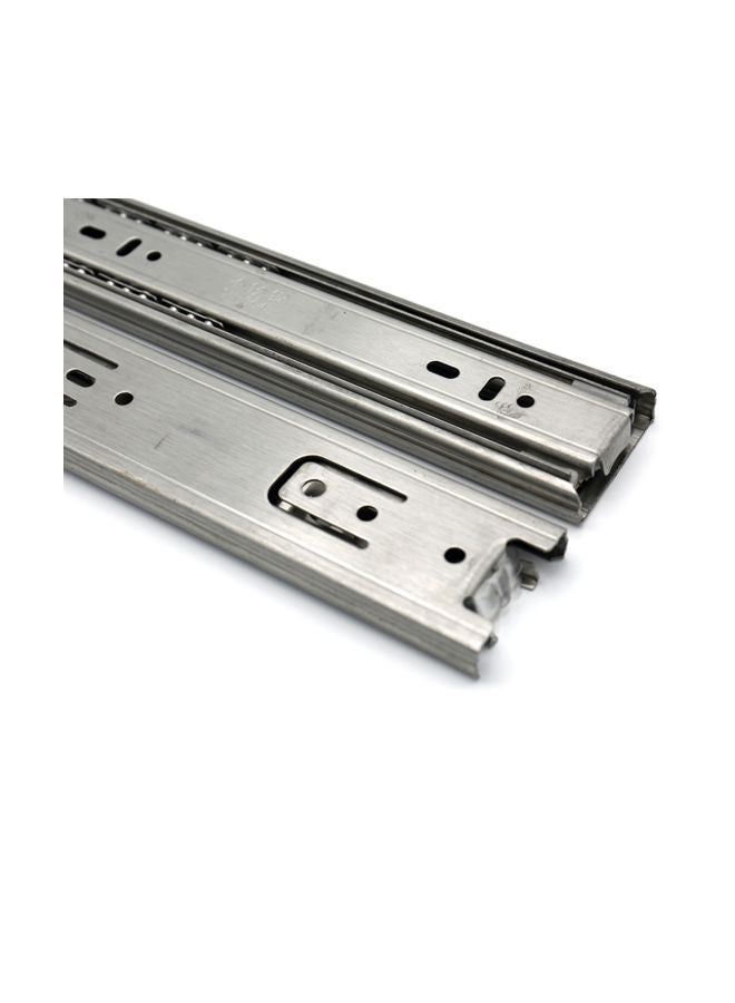 2-Piece Stainless Steel Drawer Slides Silver 30x2.50x4.50centimeter  - Image 5