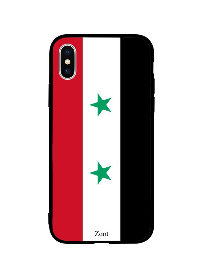 غطاء حماية واقي لهاتف أبل آيفون X طبعة علم سوريا Dfg00171