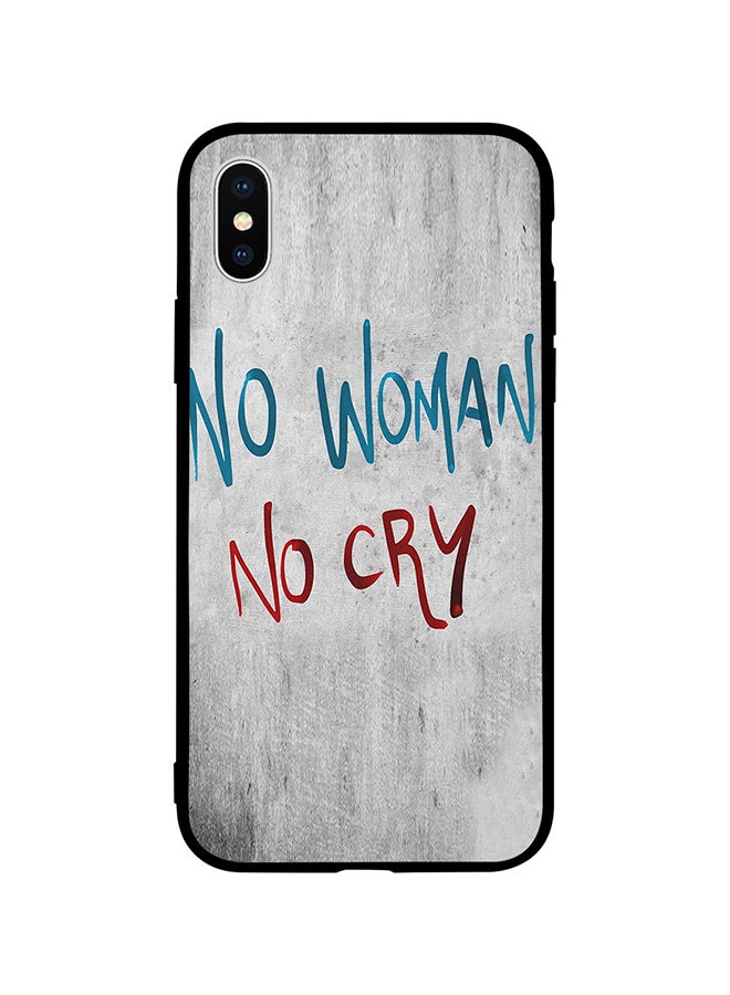 غطاء حماية واقٍ لهاتف أبل آيفون XS بطبعة تحمل عبارة "No Women No Cry"