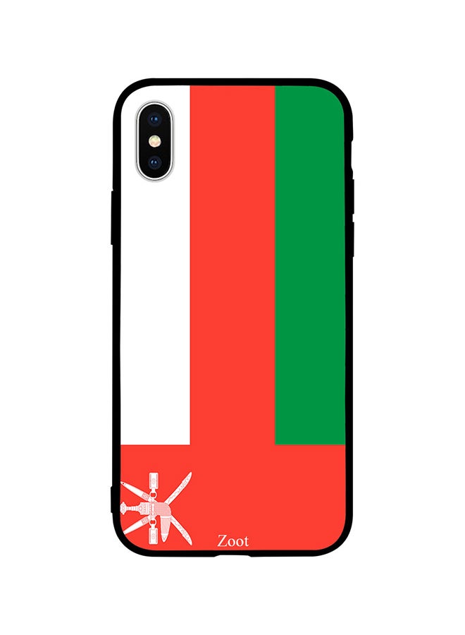 غطاء حماية واقٍ لهاتف أبل آيفون XS لون بتصميم علم سلطنة عمان Dfg00131