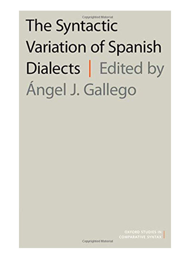 The Syntactic Variation Of Spanish Dialects Paperback English by Angel J. Gallego - 14-Oct-19