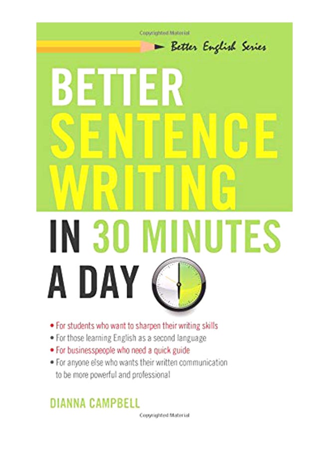 null - Better Sentence Writing In 30 Minutes A Day Paperback English by Dianna Campbell - 35712 - Image 1