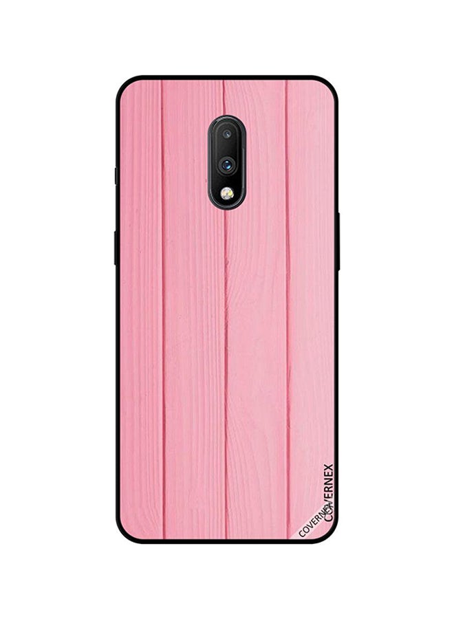 Covernex Protective Case Cover For OnePlus 7 Pink Wooden Pattern