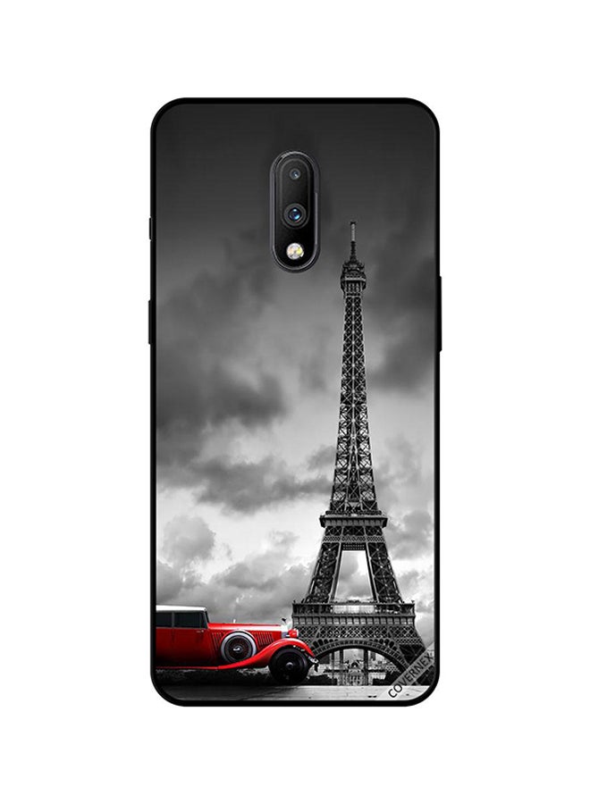 Covernex Protective Case Cover For OnePlus 7 Eiffel Tower & Red Car