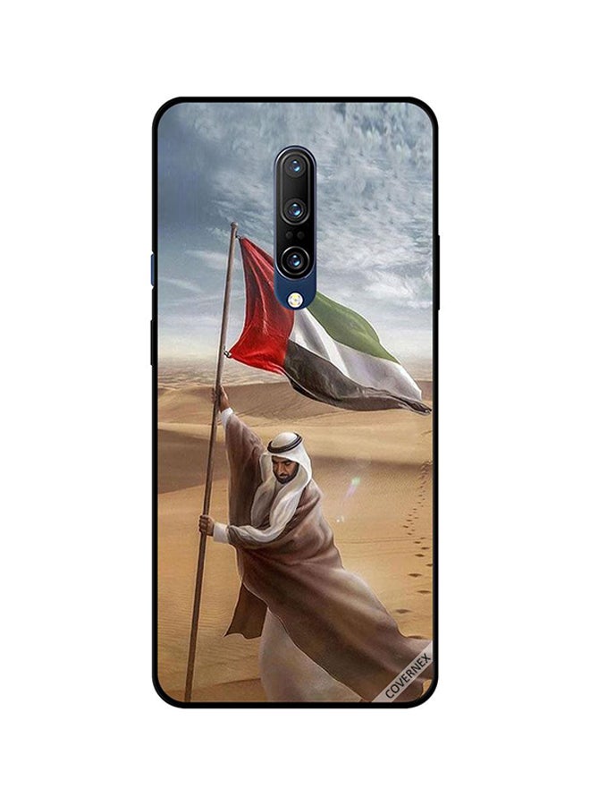 كوفرنيكس غطاء حماية واقٍ لهاتف ون بلس 7 برو نمط الشيخ زايد يزرع علم الإمارات العربية المتحدة