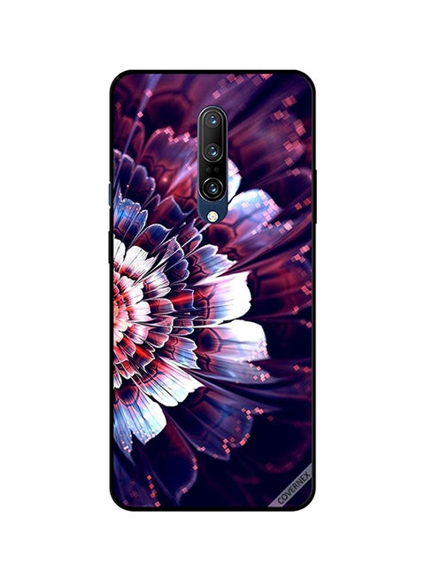 Protective Case Cover For OnePlus 7 Pro Reflected Big Flower On Left Side