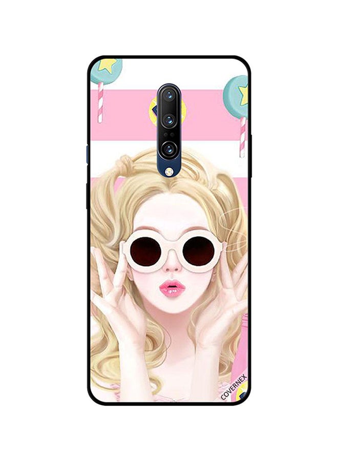 غطاء حماية واقٍ لهاتف ون بلس 7 برو بطبعة فتاة مرحة